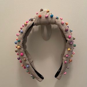 Lele Sadoughi Multicolor Millefiori Beaded Knot Headband